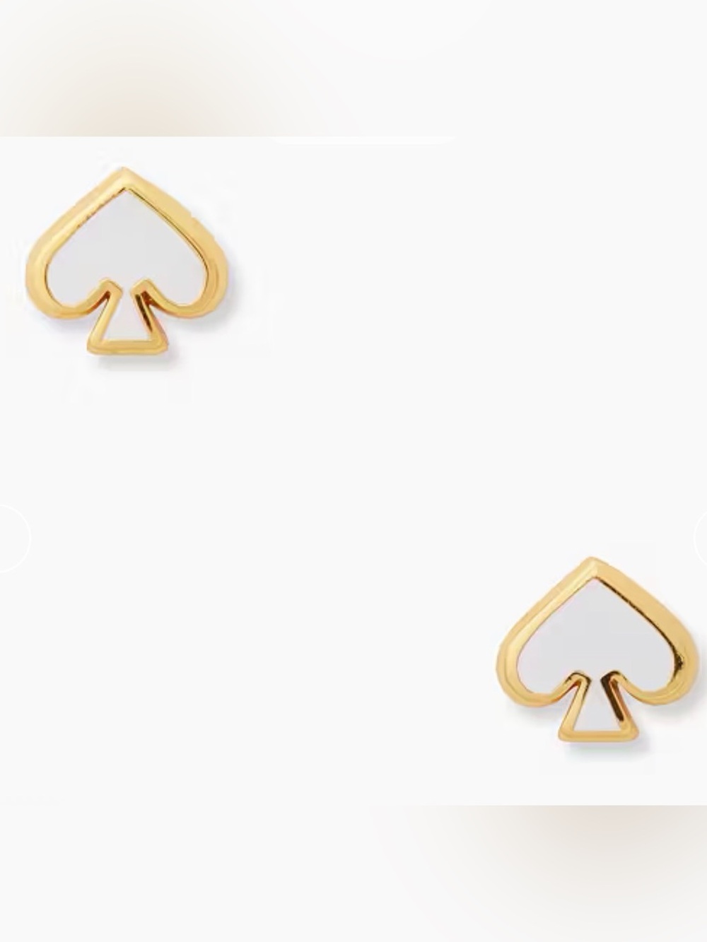 ♠️ kate spade ♠️ - Everyday Spade White stud earrings